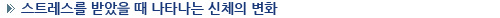 스트레스를 받았을 때 나타나는 신체의 변화 